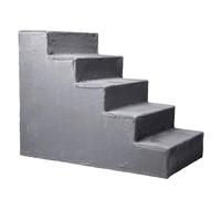 Mg Design Escalier pour Chien 5 marches Gris - Structure en Bois Stable, marches Douces - léger et Mobile, pour canapé et lit