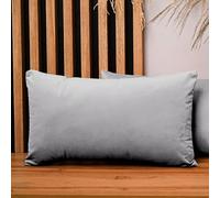 MG Design Lot de 2 Housses de Coussin 30 x 50 cm Gris - Velours Doux à léger reflet, décoratives pour canapé et Salon