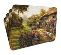 Mg Design Lot de 4 Sets de Table en liège - House in The Garden - 30 × 40 cm - résistants à la Chaleur, faciles à Nettoyer