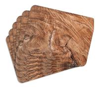 Mg Design Lot de 6 Sets de Table en liège - Wooden Surface - 30 × 40 cm - résistants à la Chaleur, faciles à Nettoyer