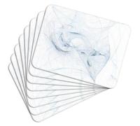 Mg Design Lot de 8 Sets de Table en liège - Abstract Flow 1 - 30 × 40 cm - résistants à la Chaleur, faciles à Nettoyer