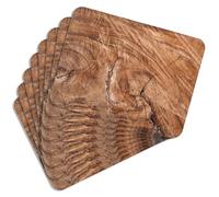Mg Design Lot de 8 Sets de Table en liège - Wooden Surface - 30 × 40 cm - résistants à la Chaleur, faciles à Nettoyer