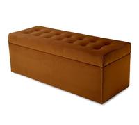 MG Design Pouf Coffre 45 × 120 cm Braun - Rangement 140 L, Charge 300 kg, Surface Douce avec léger reflet, Entretien Facile - pour Salon, Chambre, entrée