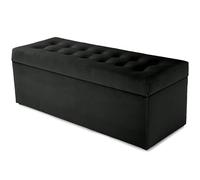 MG Design Pouf Coffre 45 × 120 cm Dunkelgrau - Rangement 140 L, Charge 300 kg, Surface Douce avec léger reflet, Entretien Facile - pour Salon, Chambre, entrée