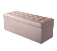 MG Design Pouf Coffre 45 × 120 cm Rose - Rangement 140 L, Charge 300 kg, Surface Douce, Entretien Facile - pour Salon, Chambre, entrée