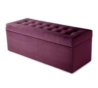 MG Design Pouf Coffre 45 × 120 cm Violett - Rangement 140 L, Charge 300 kg, Surface Douce avec léger reflet, Entretien Facile - pour Salon, Chambre, entrée