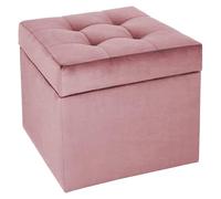 MG Design Pouf Coffre 45 × 45 cm Rose - Rangement 50 L, Charge 300 kg, Surface Durable et Form-Stable, Entretien Facile - pour Salon, Chambre, entrée