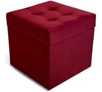 MG Design Pouf Coffre 45 × 45 cm Rot - Rangement 50 L, Charge 300 kg, Surface Douce avec léger reflet, Entretien Facile - pour Salon, Chambre, entrée