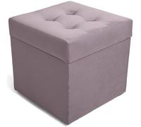MG Design Pouf Coffre 45 × 45 cm Violett - Rangement 50 L, Charge 300 kg, Surface Douce avec léger reflet, Entretien Facile - pour Salon, Chambre, entrée