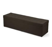 MG Design Pouf Coffre 45 x 160 cm Marron foncé - Rangement 160 L, Charge 300 kg, Doux, Aspect Mat et Texture Fine, Facile à Nettoyer - pour Salon, Chambre, entrée