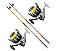 MG FISHING Kit Surfcasting Trabucco Vektor Pro Surf 2024 4 m 150 g + 2 moulinets trébuchet déjà embobbinés (2 VEKTOR 4 MT 150 g + 2 DAYTON 6500)