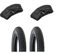 MG Kit - Vee Rubber - Paire de pneus 3.50 x 10 avec chambres à air pour Piaggio Vespa, Ape, Px Cosa, T5