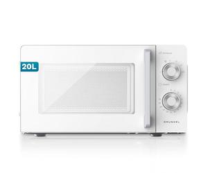 MG Micro-ondes avec ou sans grill 20 litres 700 W + 900 W Grill avec 5 - 6 niveaux de puissance, décongélation, minuterie 30 min, ouverture avec poignée et plateau Ø245 mm (sans grill)
