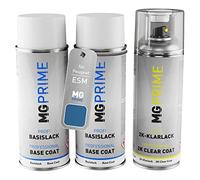 MG PRIME Bombes aérosols pour Peugeot ESM Bleu Vertigo Metallic + vernis 2K