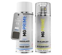 MG PRIME Peinture moto kit bombe aérosol 2C aérosol pour Kawasaki C4 Metallic Grey Stone de couche de base vernis 2 composants