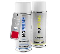 MG PRIME Peinture voiture Bombes aérosols pour Audi LY3D / Y3D / G2 Tornadorot/Rouge Tornado Peinture de base vernis clair aérosol 400ml
