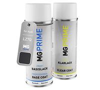 MG PRIME Peinture voiture Bombes aérosols pour Audi LZ7Q / Z7Q / X1 Austerngrau Metallic/Oyster Grey Metallic Peinture de base vernis clair aérosol 400ml