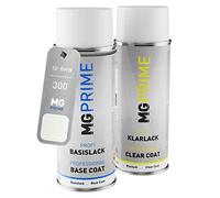 MG PRIME Peinture voiture Bombes aérosols pour BMW 300/751 Alpinweiss III/Alpine White 3 Peinture de base vernis clair aérosol 400ml
