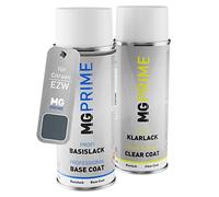 MG PRIME Peinture voiture Bombes aérosols pour Citroen EZW Gris Fer Nacre Metallic/Eisengrau Metallic Peinture de base vernis clair aérosol 400ml