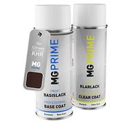 MG PRIME Peinture voiture Bombes aérosols pour Citroen KHR / W4 Show Rouge Nacre/Diamant-Rot Metallic Peinture de base vernis clair aérosol 400ml