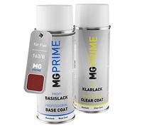 MG PRIME Peinture voiture Bombes aérosols pour Fiat 163/B Rosso Malizioso Metallic/Rouge Bolero Metallic Peinture de base vernis clair aérosol 400ml
