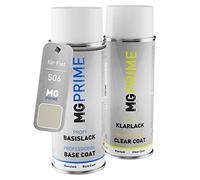 MG PRIME Peinture voiture Bombes aérosols pour Fiat 506 Golden White Beige Metallic/World Music Beige Metallic Peinture de base vernis clair aérosol 400ml
