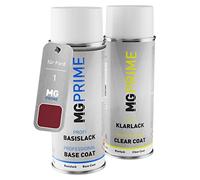 MG PRIME Peinture voiture Bombes aérosols pour Ford 1 / XSC2761CM Pepper Red Mica Metallic/Rouge Vesuve Nacre Metallic Peinture de base vernis clair aérosol 400ml