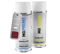 MG PRIME Peinture voiture Bombes aérosols pour Ford ECUCWWA / PNECF0 / P Pepper Red Mica Metallic/Rouge Vesuve Nacre Metallic Peinture de base vernis clair aérosol 400ml
