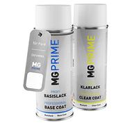MG PRIME Peinture voiture Bombes aérosols pour Ford ZAFAWWA / PNZAD0 / 4 Diamond White/Diamant Weiss Peinture de base vernis clair aérosol 400ml
