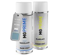 MG PRIME Peinture voiture Bombes aérosols pour Honda B528M Sirius Blue Metallic/Lunar Mist Peinture de base vernis clair aérosol 400ml