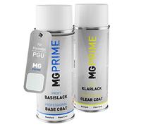 MG PRIME Peinture voiture Bombes aérosols pour Hyundai PGU Crystal White/Century White Peinture de base vernis clair aérosol 400ml