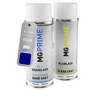 MG PRIME Peinture voiture Bombes aérosols pour Jeep 888/B / 888 Jetset Blue Metallic/Bleu Jet Set Metallic Peinture de base vernis clair aérosol 400ml