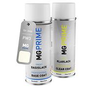 MG PRIME Peinture voiture Bombes aérosols pour Jeep PW3 / VR268 Bianco/Blanc Peinture de base vernis clair aérosol 400ml