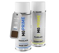 MG PRIME Peinture voiture Bombes aérosols pour KIA D5 / D5U Sand Track Metallic/Sandbeige Metallic Peinture de base vernis clair aérosol 400ml