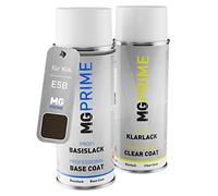 MG PRIME Peinture voiture Bombes aérosols pour KIA E5B / BE Dark Gun Metal Metallic/Winchester Grau Metallic Peinture de base vernis clair aérosol 400ml