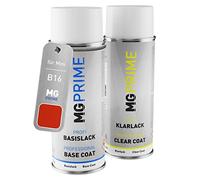MG PRIME Peinture voiture Bombes aérosols pour Mini B16 Pure Red Peinture de base vernis clair aérosol 400ml