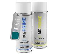 MG PRIME Peinture voiture Bombes aérosols pour Mini C2E Caribbean Aqua Metallic Peinture de base vernis clair aérosol 400ml