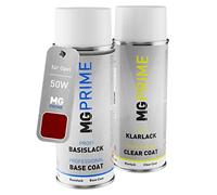 MG PRIME Peinture voiture Bombes aérosols pour Opel 50W / G0Y Rioja Red Metallic/Rouge Braun Metallic Peinture de base vernis clair aérosol 400ml