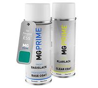 MG PRIME Peinture voiture Bombes aérosols pour Peugeot ESS Vert Fluorite Metallic/Laser Green Metallic Peinture de base vernis clair aérosol 400ml