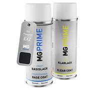 MG PRIME Peinture voiture Bombes aérosols pour Peugeot EXZ Noir Caldera Metallic/Black Diamond Roof Peinture de base vernis clair aérosol 400ml