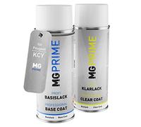 MG PRIME Peinture voiture Bombes aérosols pour Peugeot KCY Golden White Metallic/Perl Gold Metallic Peinture de base vernis clair aérosol 400ml