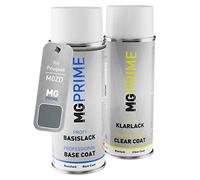 MG PRIME Peinture voiture Bombes aérosols pour Peugeot M0ZD Gris Hades Metallic/Hadesgrau Metallic Peinture de base vernis clair aérosol 400ml