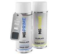 MG PRIME Peinture voiture Bombes aérosols pour Renault B66 Gris Eclipse Nacre Metallic/Graphitschwarz Metallic Peinture de base vernis clair aérosol 400ml