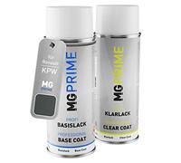 MG PRIME Peinture voiture Bombes aérosols pour Renault KPW Gris Urban/Schiefer-Grau Peinture de base vernis clair aérosol 400ml