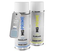 MG PRIME Peinture voiture Bombes aérosols pour Toyota 8S1 Light Blue Mica Metallic/Kristallblau Metallic Peinture de base vernis clair aérosol 400ml