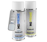 MG PRIME Peinture voiture Bombes aérosols pour Volkswagen VW LA7W / A7W / 8E Reflexsilber Metallic/Reflet D'Argent Metallic Peinture de base vernis clair aérosol 400ml
