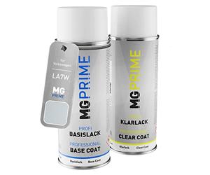 MG PRIME Peinture voiture Bombes aérosols pour Volkswagen VW LA7W / A7W / 8E Reflexsilber Metallic/Reflet D'Argent Metallic Peinture de base vernis clair aérosol 400ml