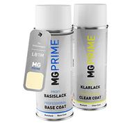 MG PRIME Peinture voiture Bombes aérosols pour Volkswagen VW LB1M / B1M / V1 Harvestmoon Beige/Harvest Moon Beige Peinture de base vernis clair aérosol 400ml