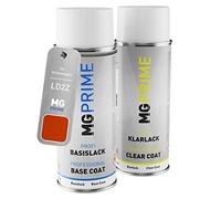 MG PRIME Peinture voiture Bombes aérosols pour Volkswagen VW LD2Z / D2Z / 4S Hot Orange Metallic Peinture de base vernis clair aérosol 400ml