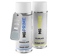 MG PRIME Peinture voiture Bombes aérosols pour Volkswagen VW LK7W / K7W / 5H Silveressence Metallic/Silver Essence Peinture de base vernis clair aérosol 400ml